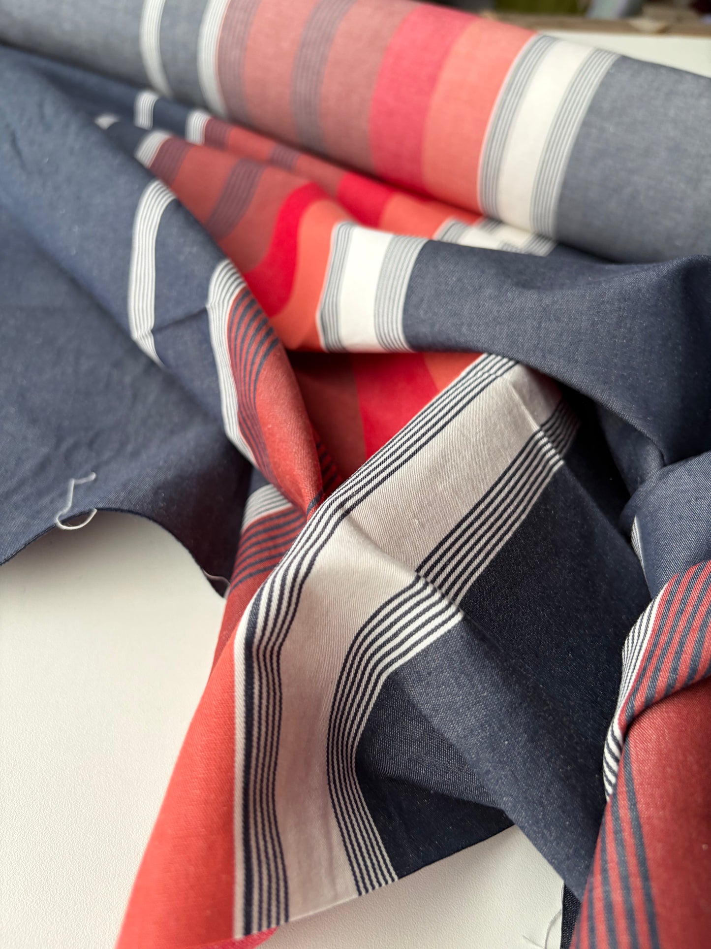 BRUCE 012 heavy cotton irregular stripes
