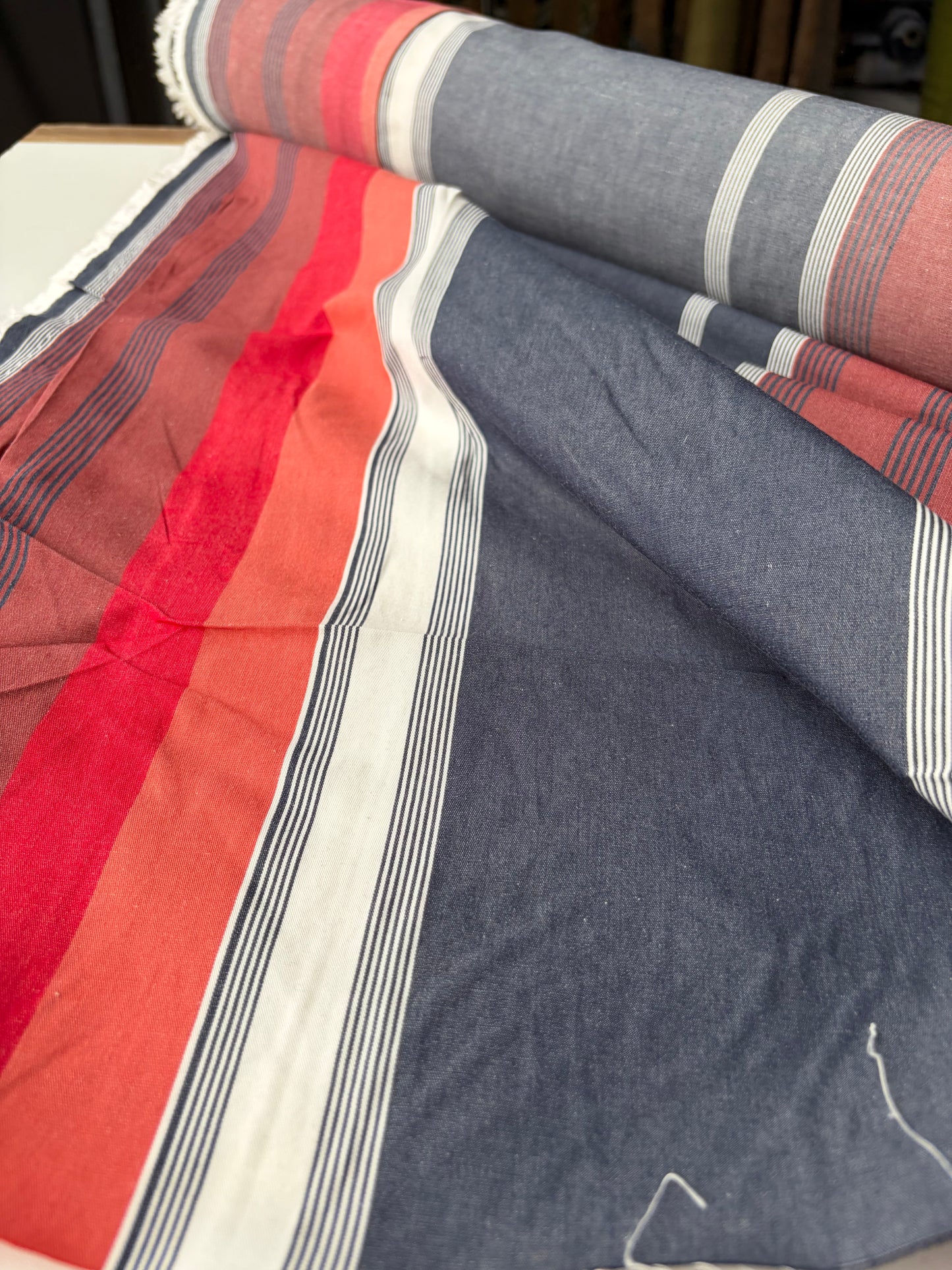 BRUCE 012 heavy cotton irregular stripes