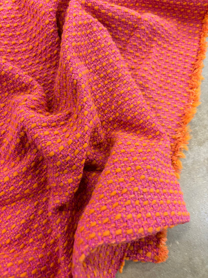 VIC 008 cotton tweed jacquard orange