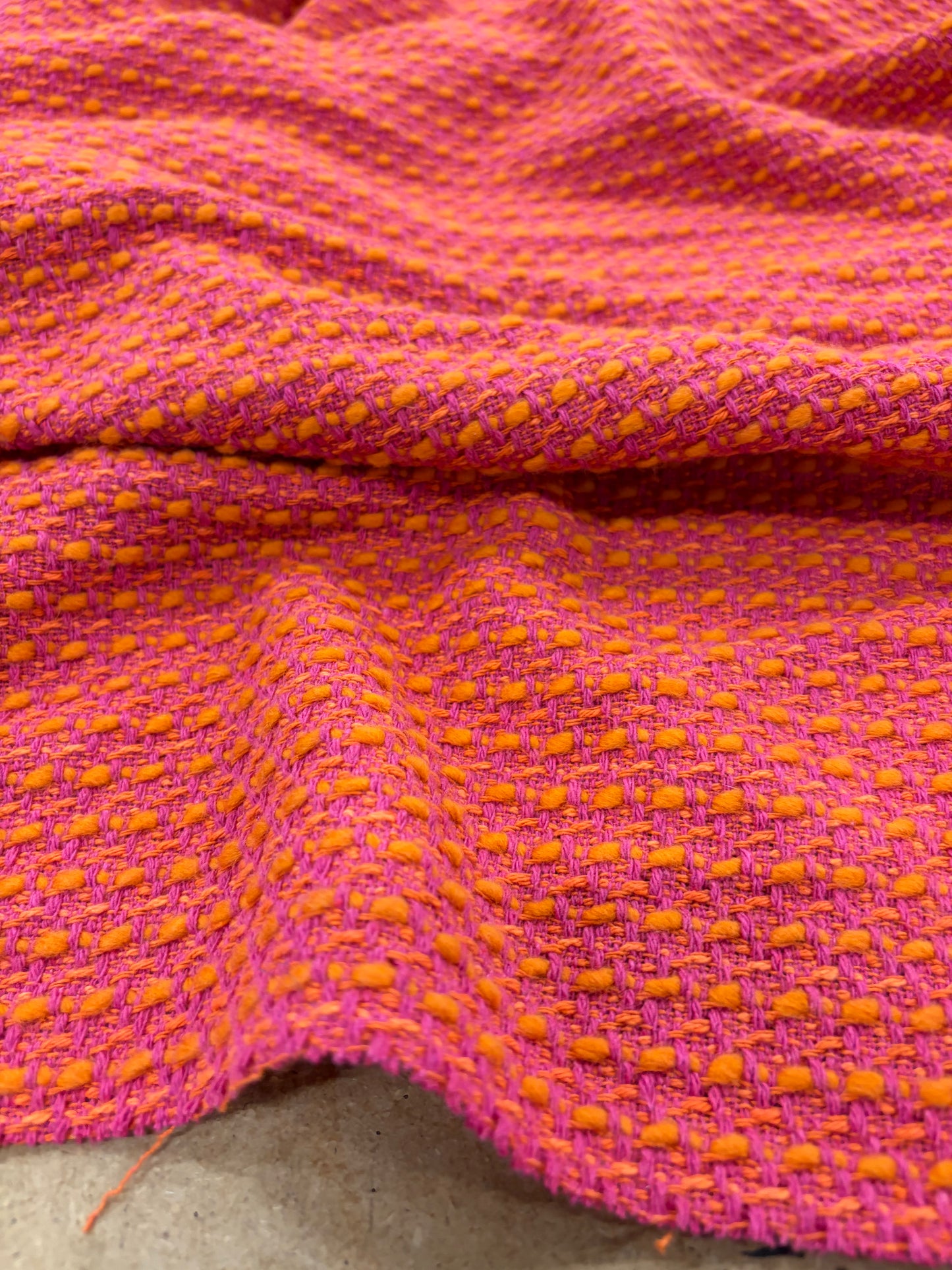 VIC 008 cotton tweed jacquard orange