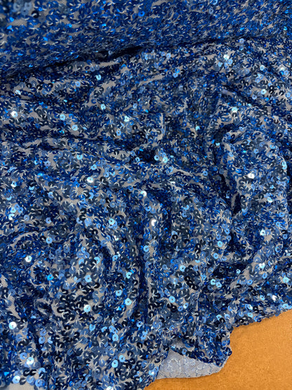 VIC 009 mesh sequins electric blue