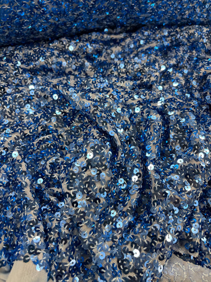 VIC 009 mesh sequins electric blue