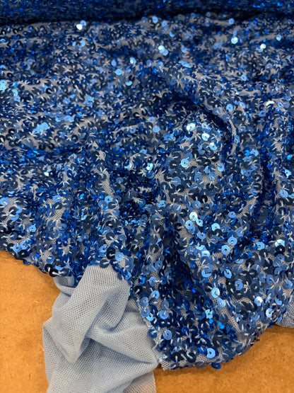 VIC 009 mesh sequins electric blue