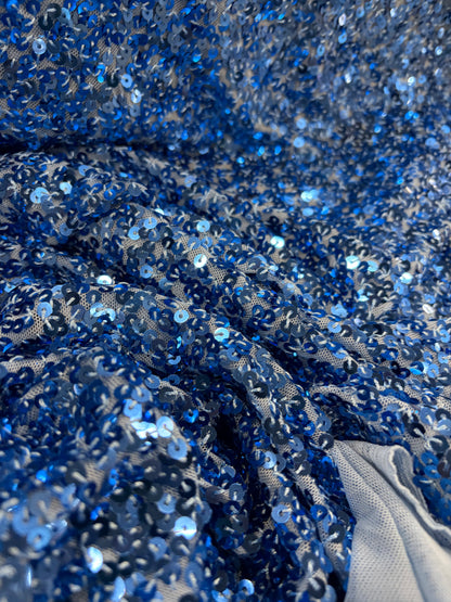 VIC 009 mesh sequins electric blue