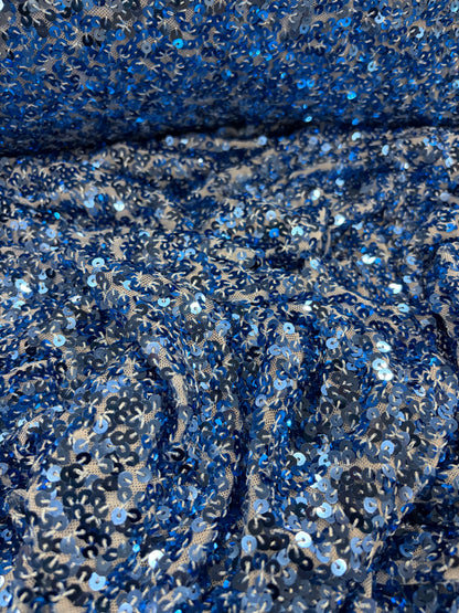 VIC 009 mesh sequins electric blue