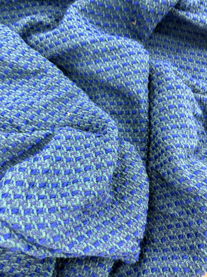 VIC 010 cotton tweed jacquard oblue