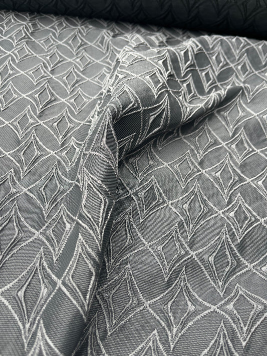 Hélène 045 stretch jacquard small design black/brown