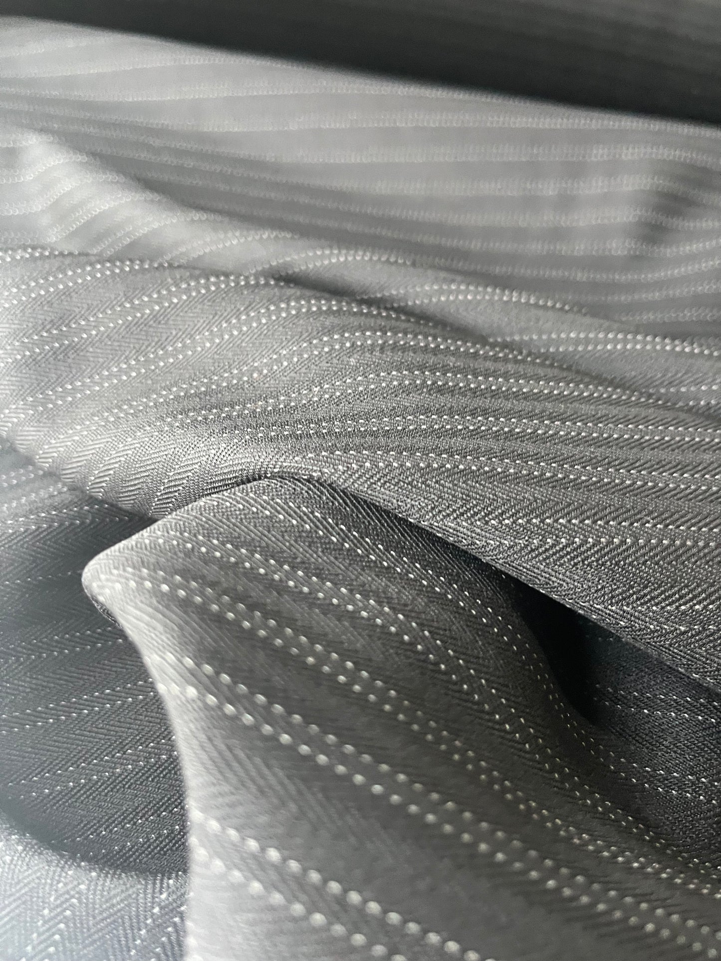 JOSIANE 014 striped suiting fabric black