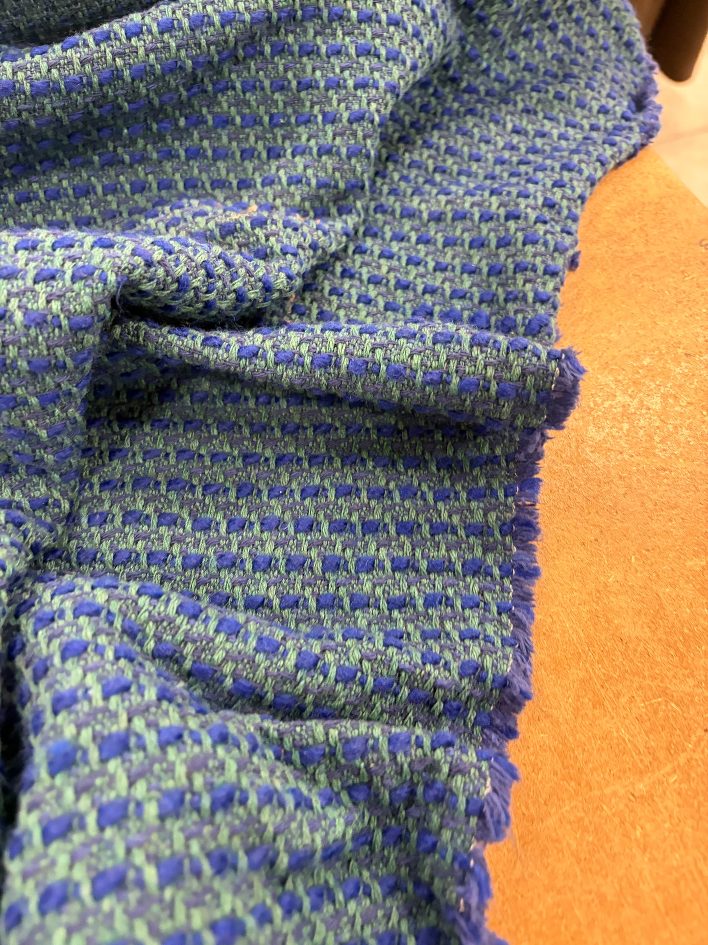 VIC 010 cotton tweed jacquard oblue