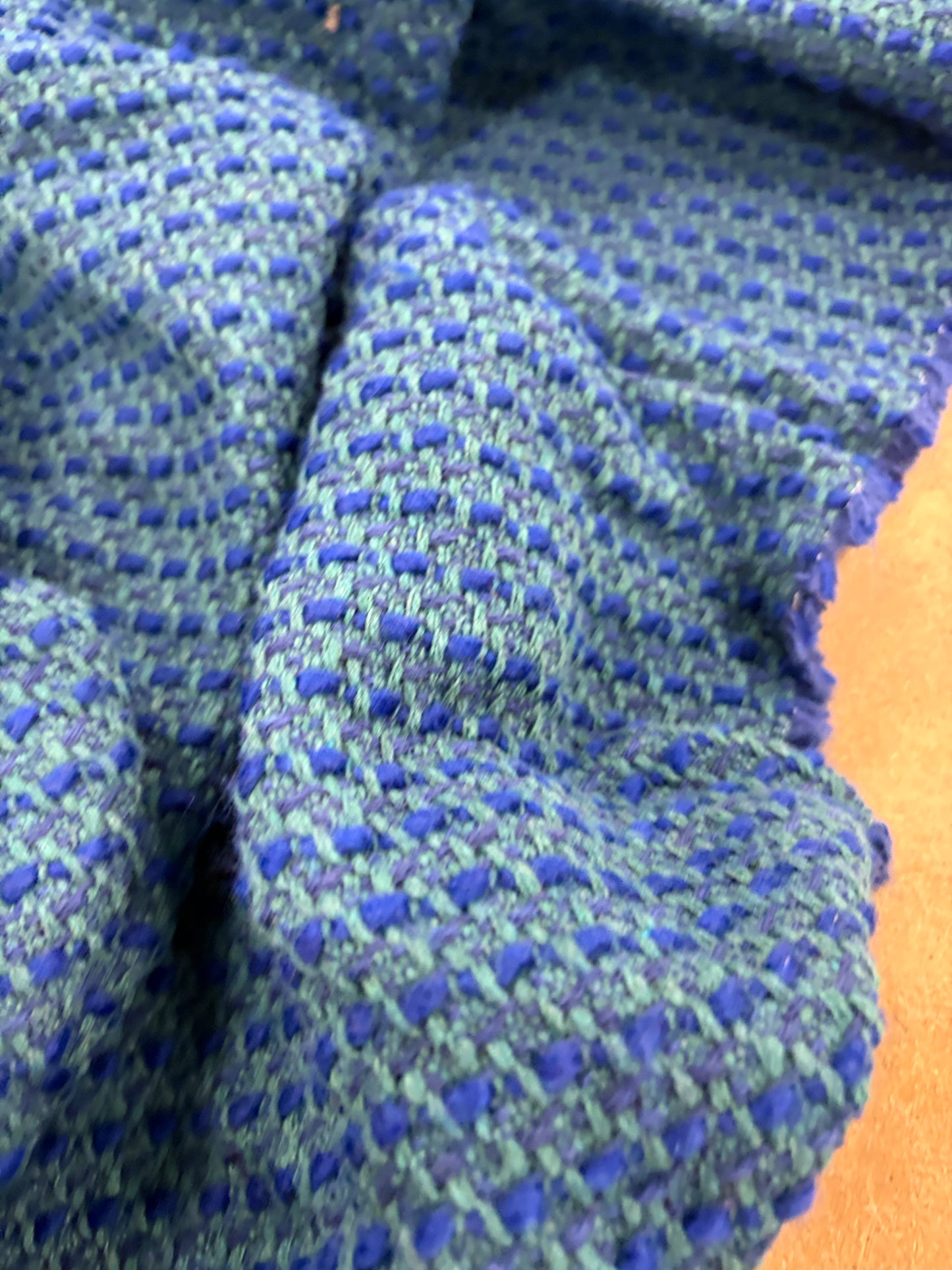 VIC 010 cotton tweed jacquard oblue