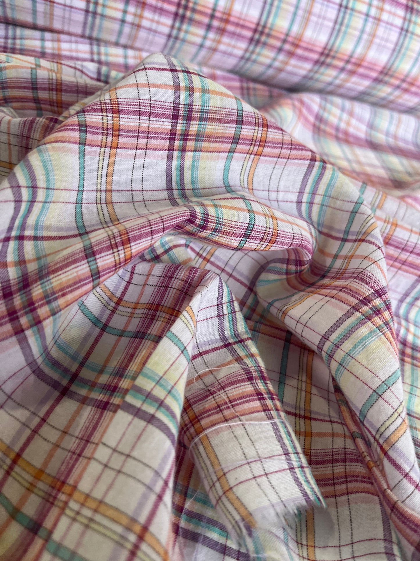BAKU OO2 cotton voile woven check
