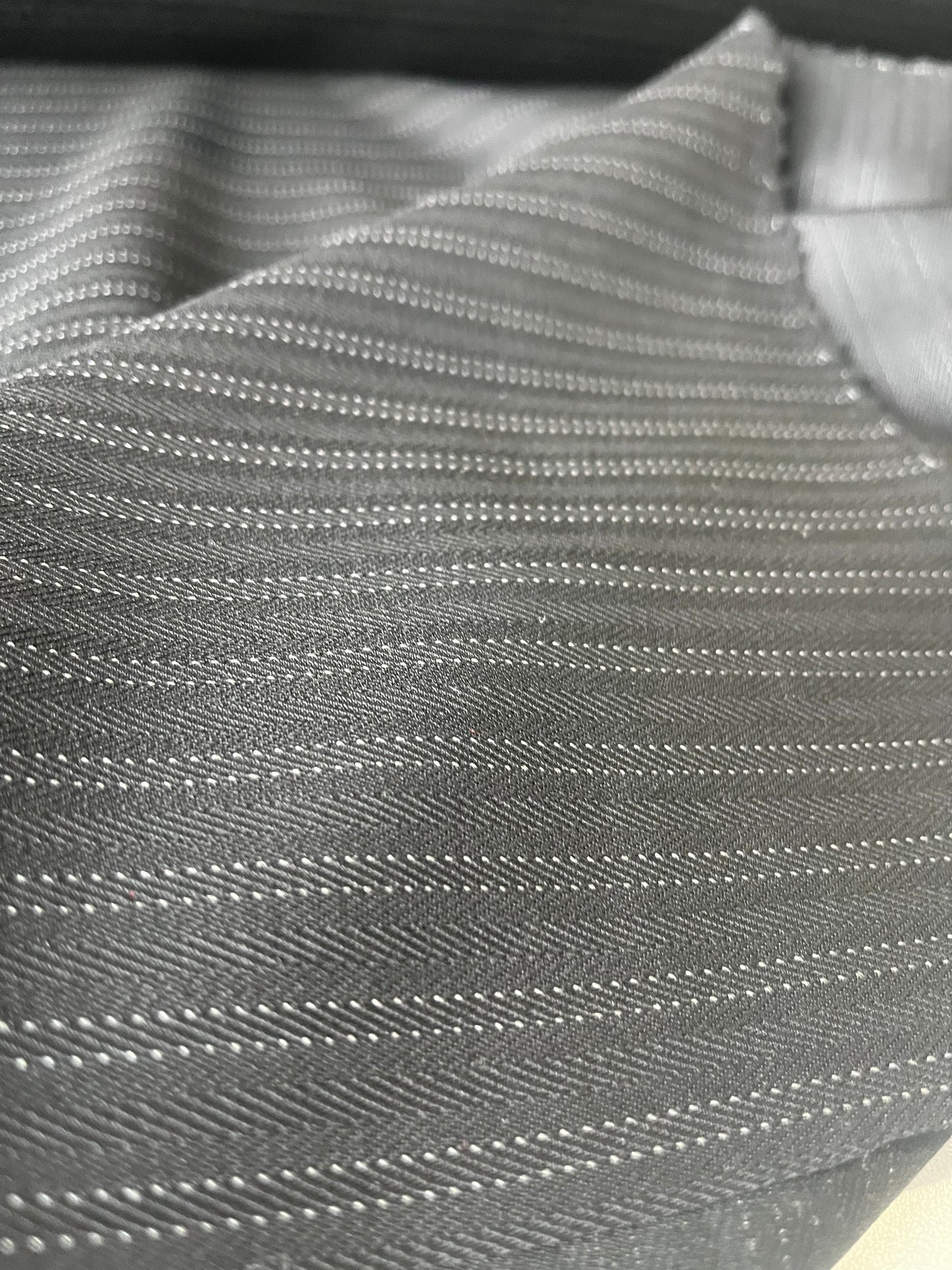 JOSIANE 014 striped suiting fabric black