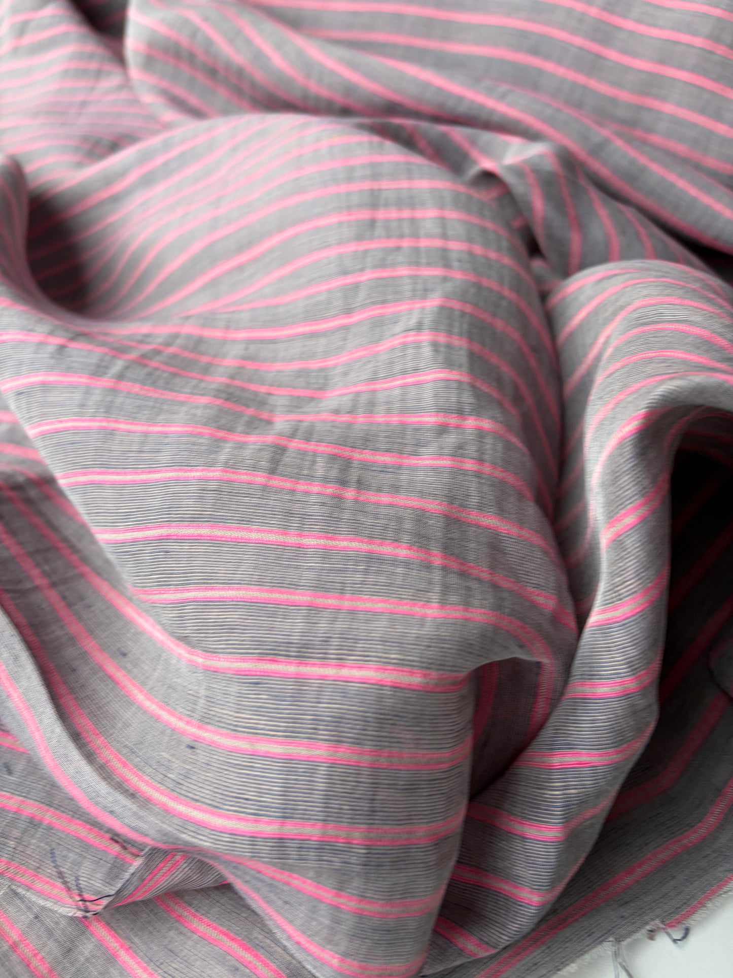 BRUCE 018 colourwoven polyamide voile stripes