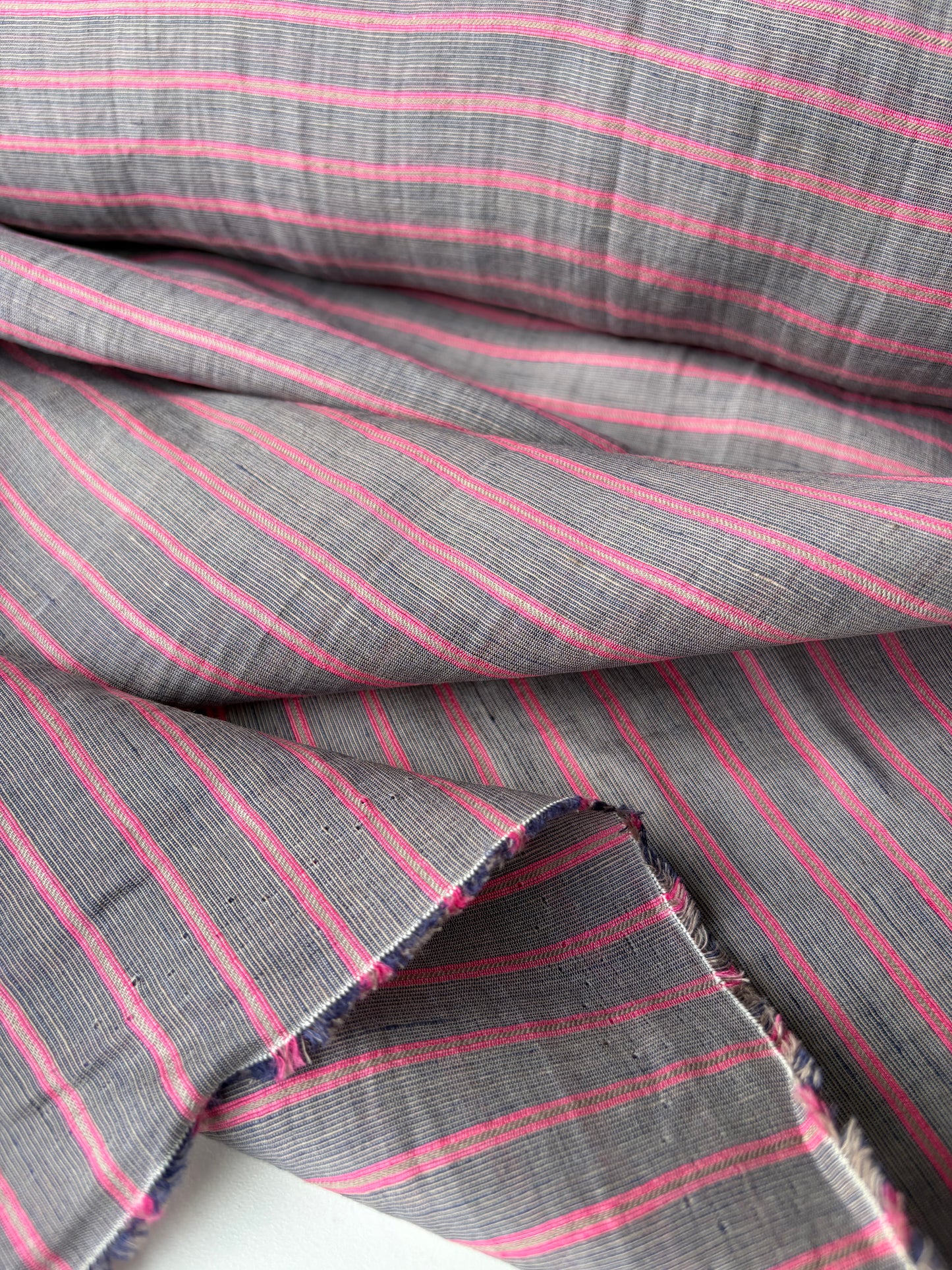 BRUCE 018 colourwoven polyamide voile stripes