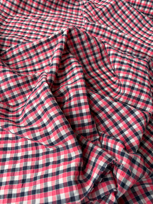 BRUCE 019 cotton colourwoven seersucker check