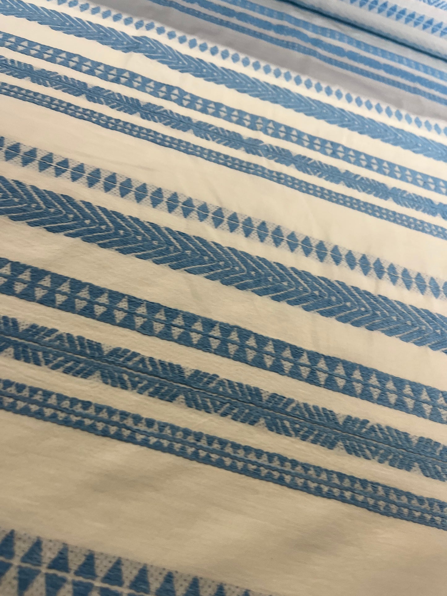 BAKU 005 cotton jacquard aztec design indigo