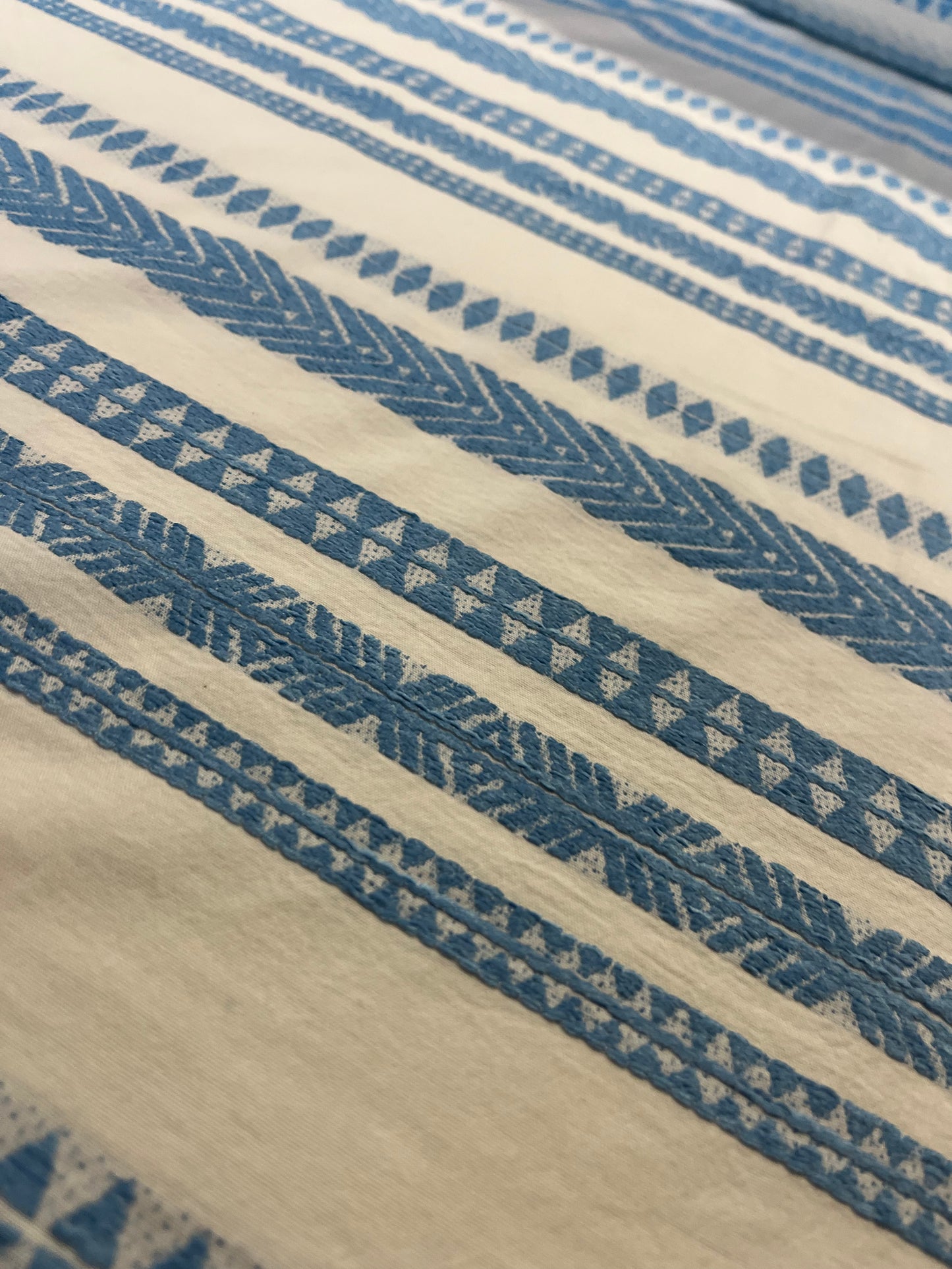 BAKU 005 cotton jacquard aztec design indigo