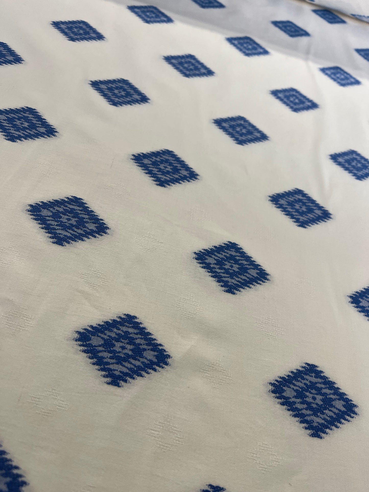 BAKU 006 cotton jacquard aztec design indigo