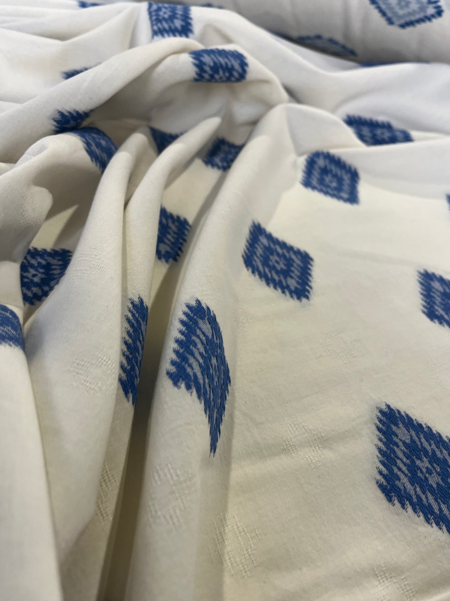 BAKU 006 cotton jacquard aztec design indigo