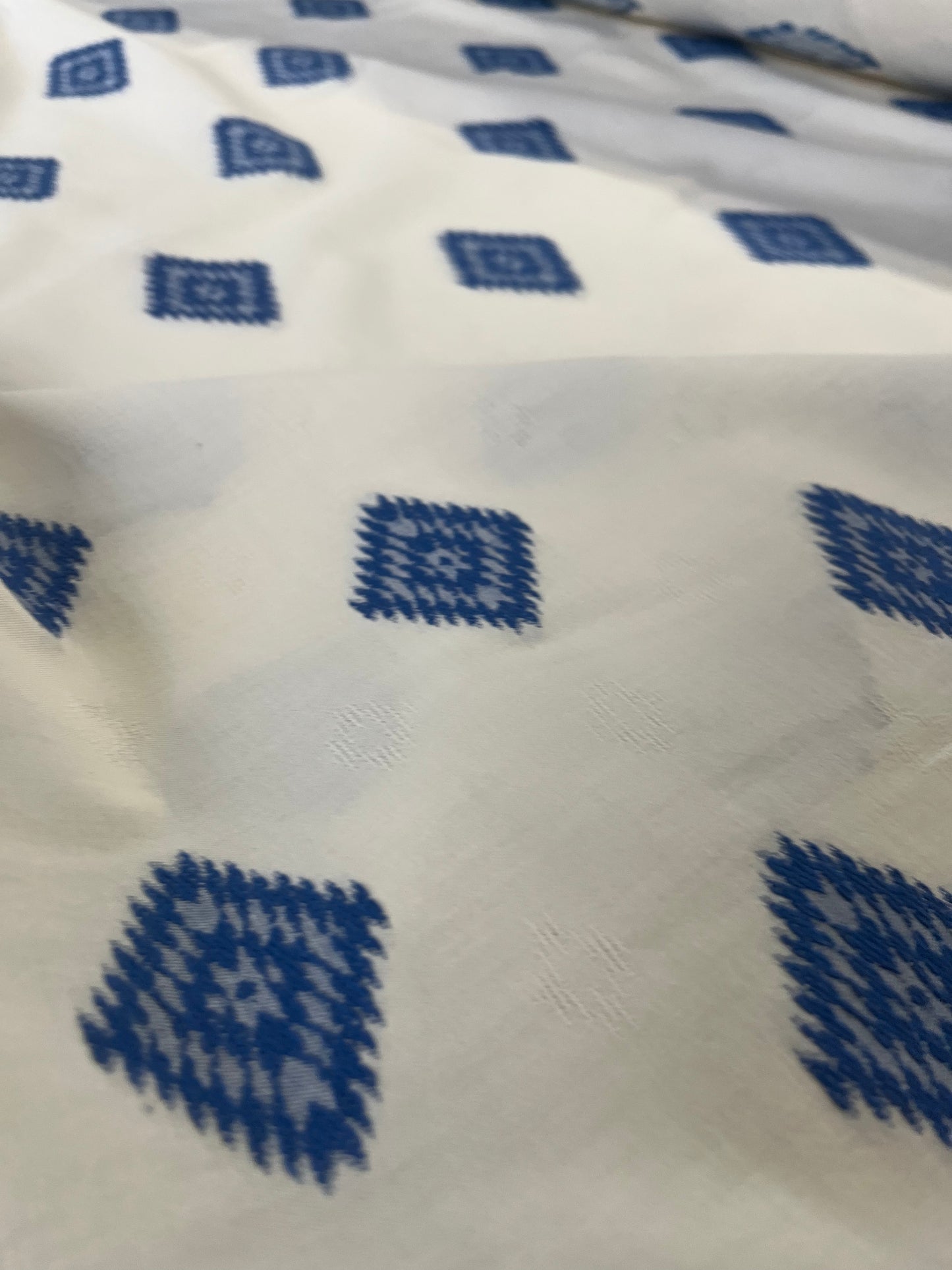 BAKU 006 cotton jacquard aztec design indigo