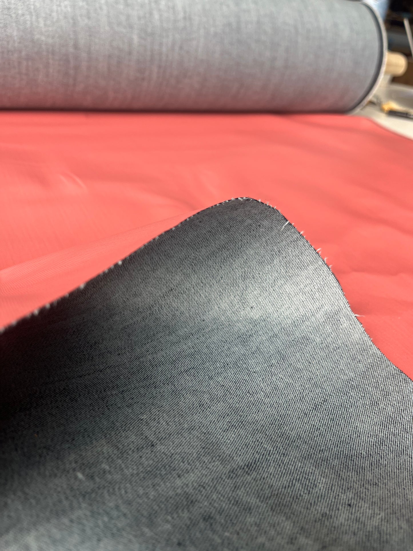 DENIM COLLECTION 012 denim with coloured coating pink
