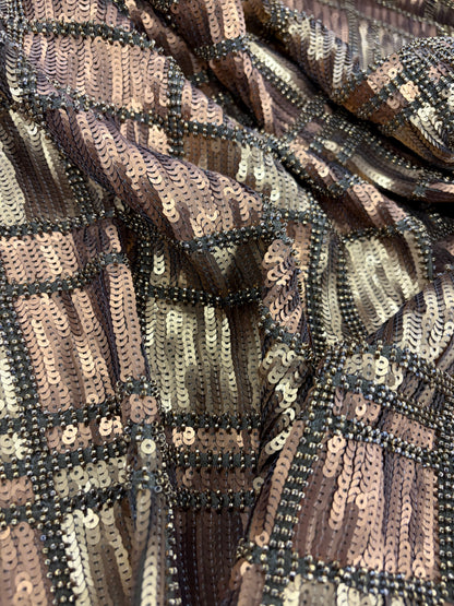VIC 019 mesh sequins and pearls