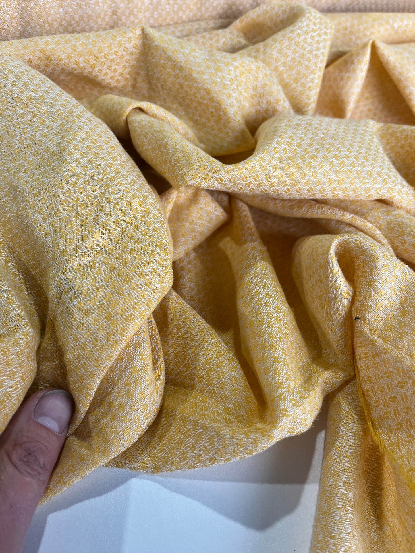 BAKU 011 midweight linen/cotton jacquard curry