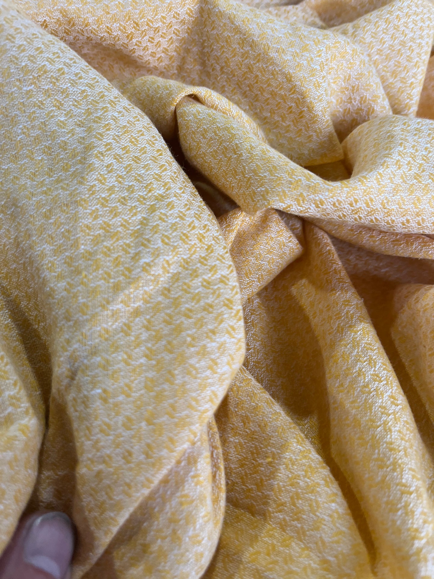 BAKU 011 midweight linen/cotton jacquard curry