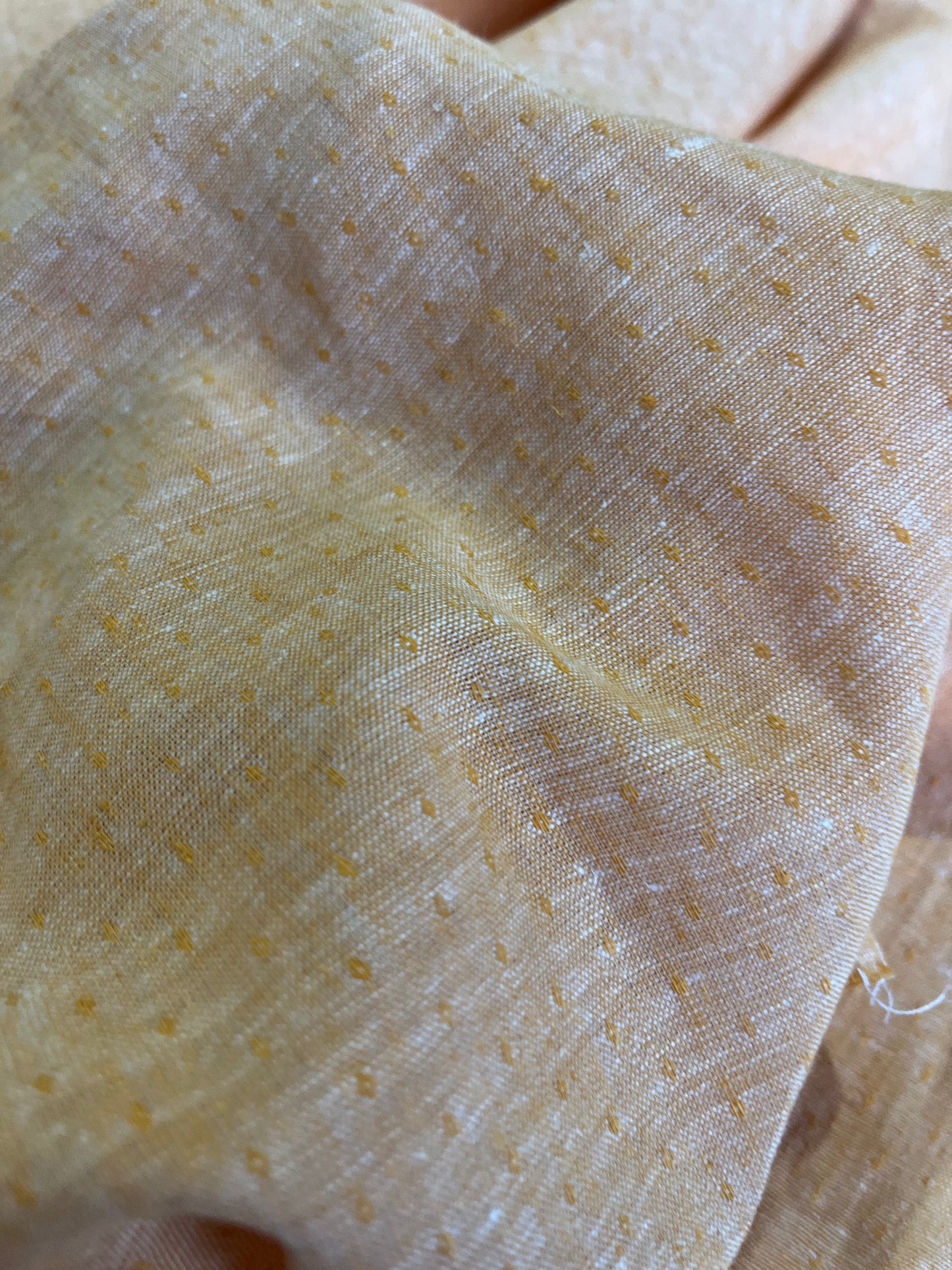 BAKU 012 midweight linen/cotton jacquard red curry