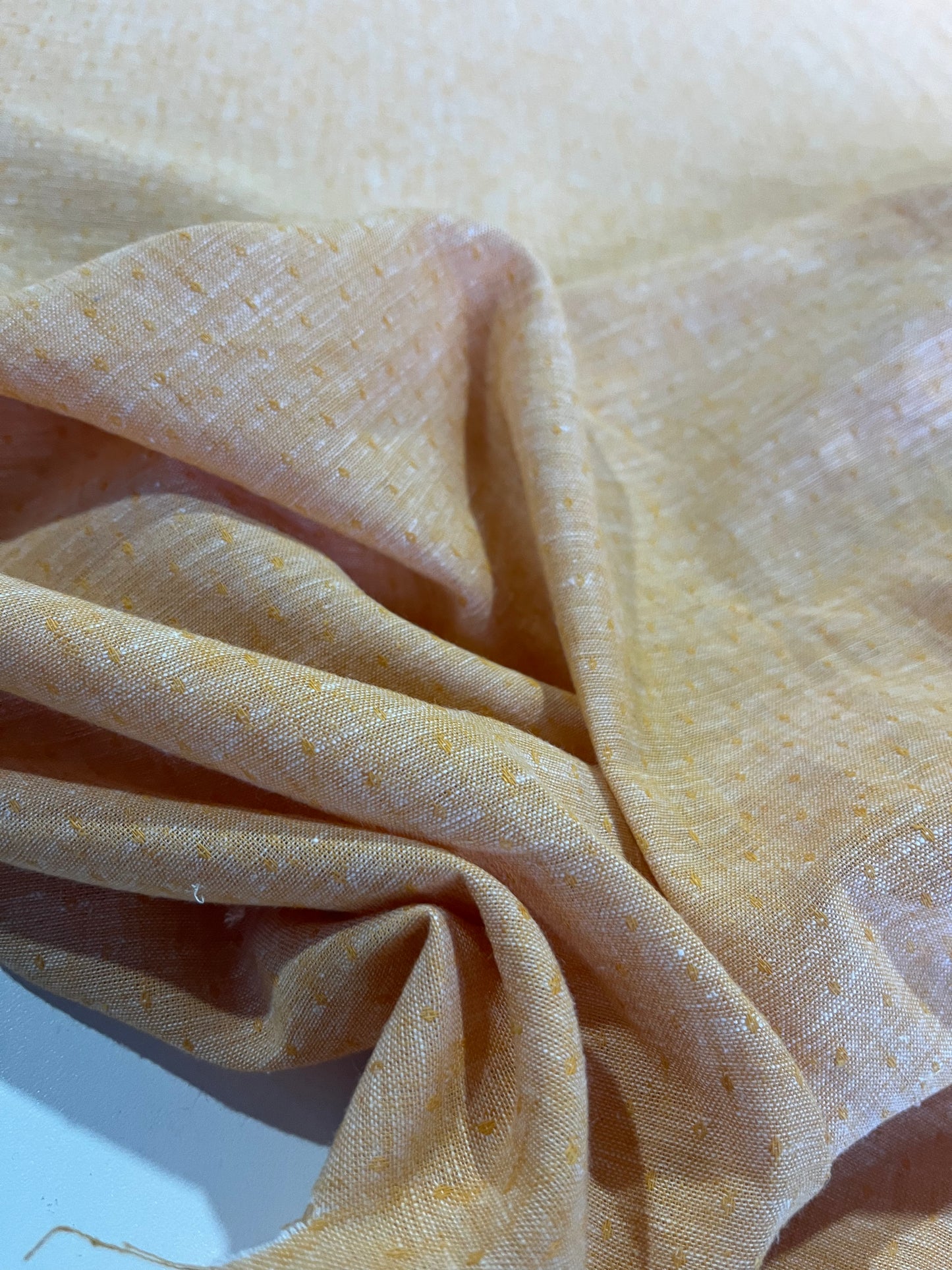 BAKU 012 midweight linen/cotton jacquard red curry