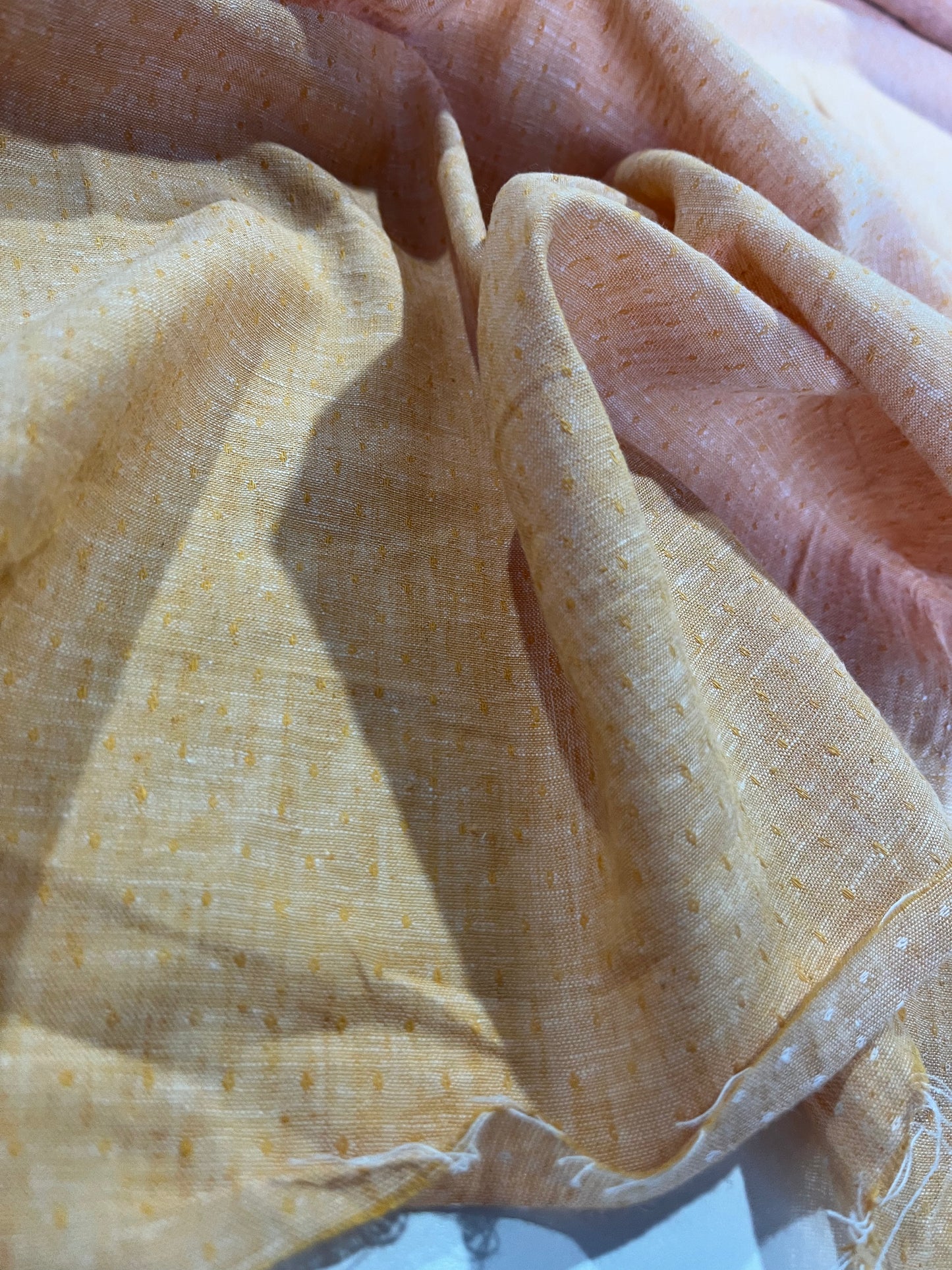 BAKU 012 midweight linen/cotton jacquard red curry