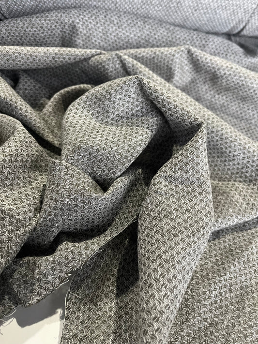 BAKU 013 midweight linen/cotton jacquard khaky