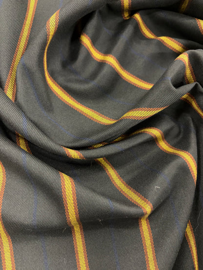 VIC 023 black striped stretch fabric