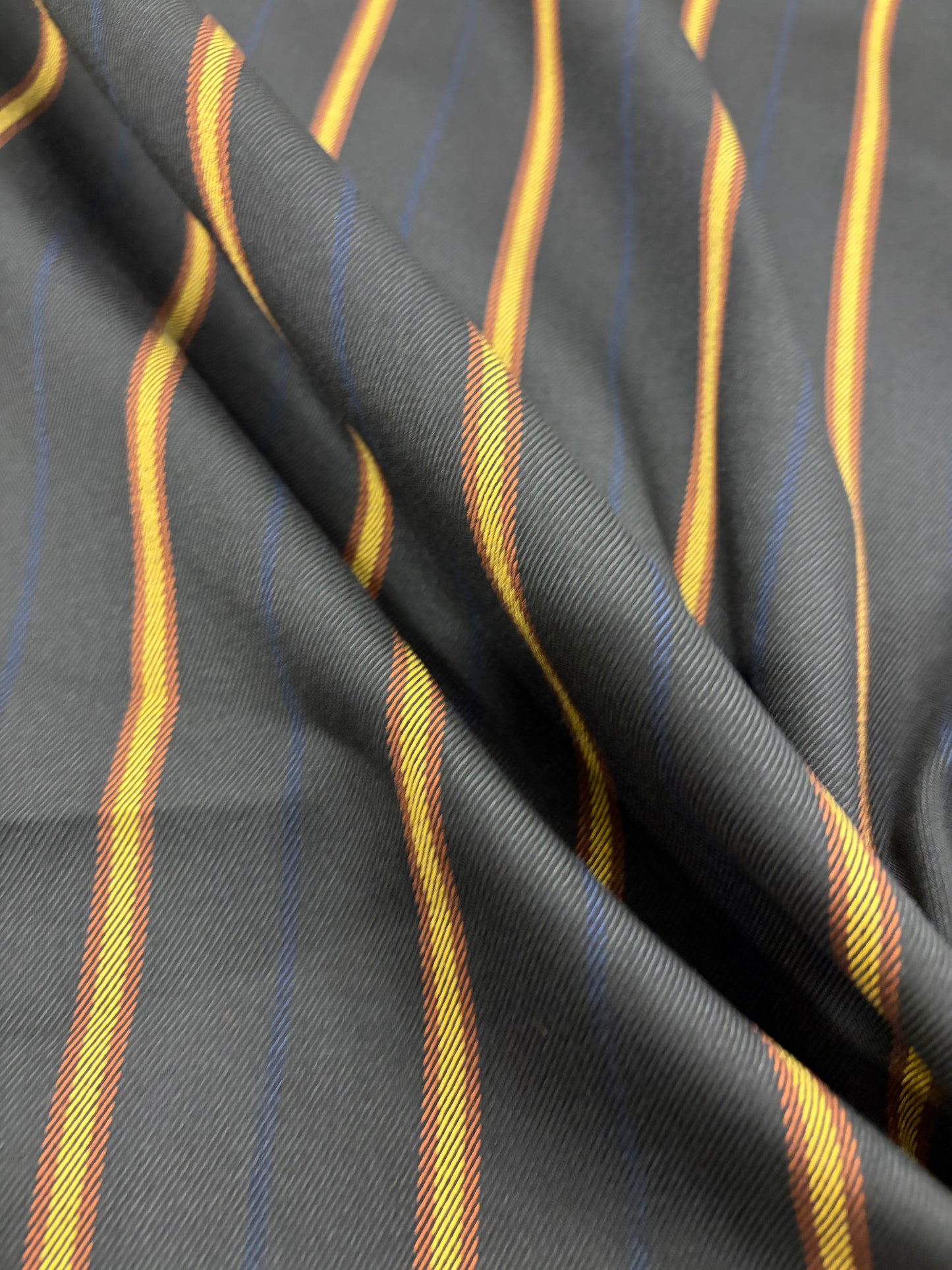 VIC 023 black striped stretch fabric