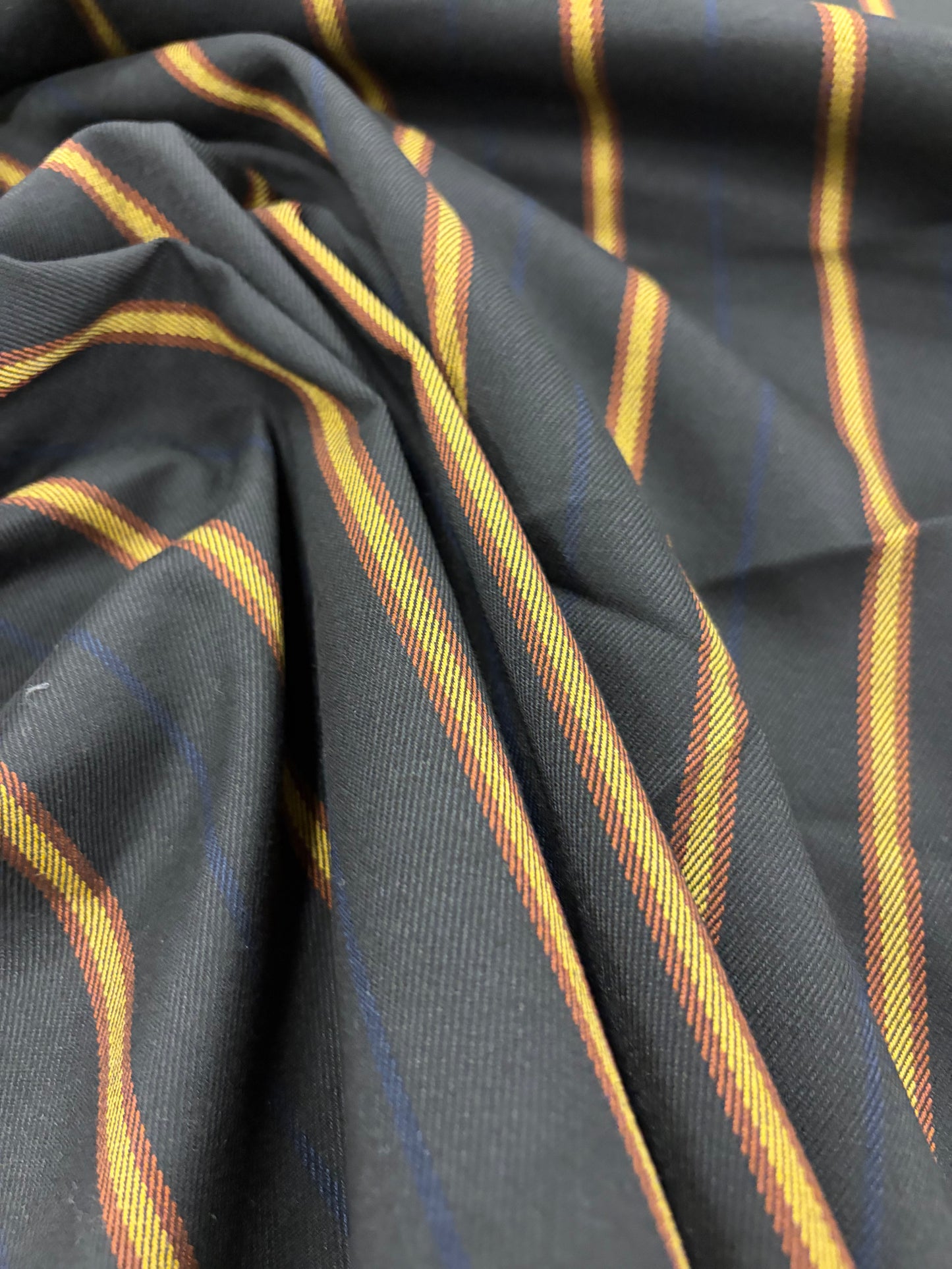 VIC 023 black striped stretch fabric