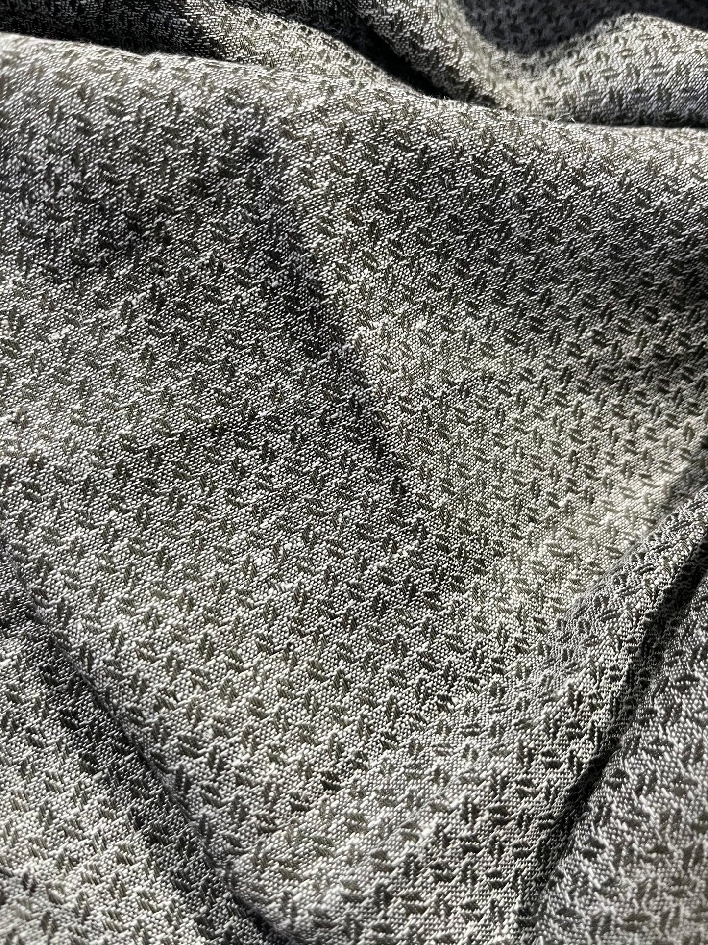 BAKU 013 midweight linen/cotton jacquard khaky