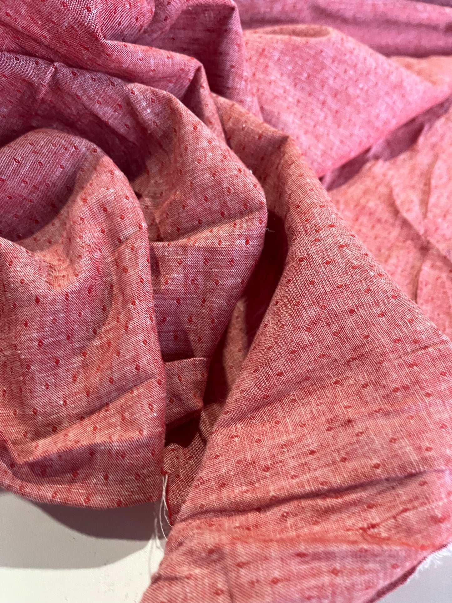 BAKU 014 midweight linen/cotton jacquard terre cuite