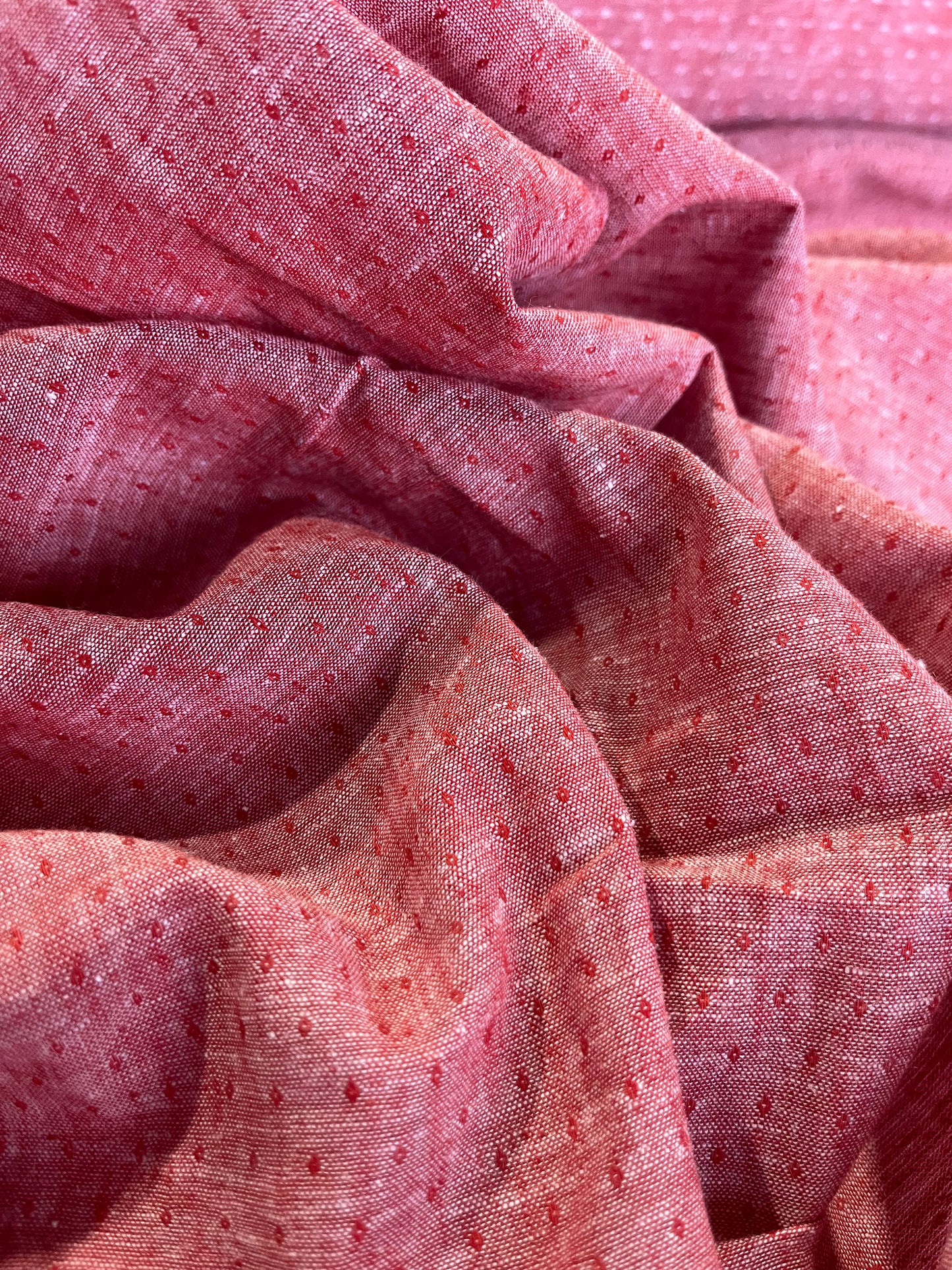 BAKU 014 midweight linen/cotton jacquard terre cuite