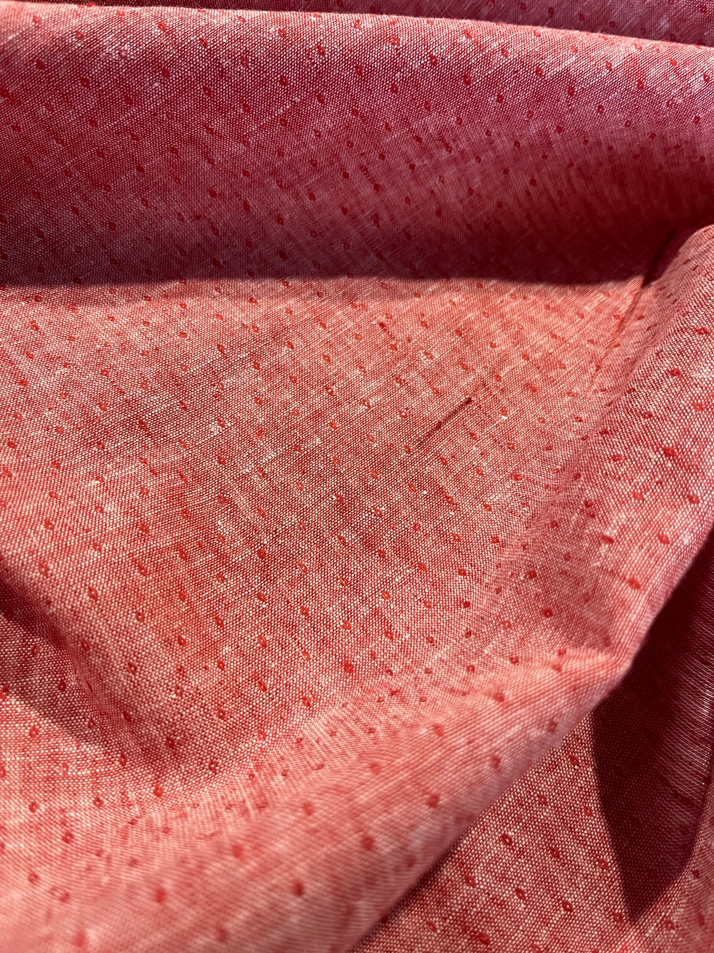 BAKU 014 midweight linen/cotton jacquard terre cuite