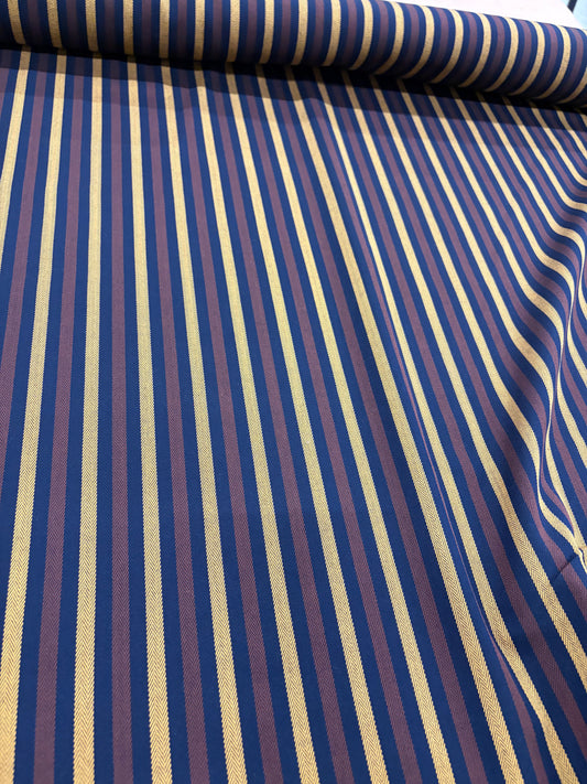VIC 024 black striped stretch fabric