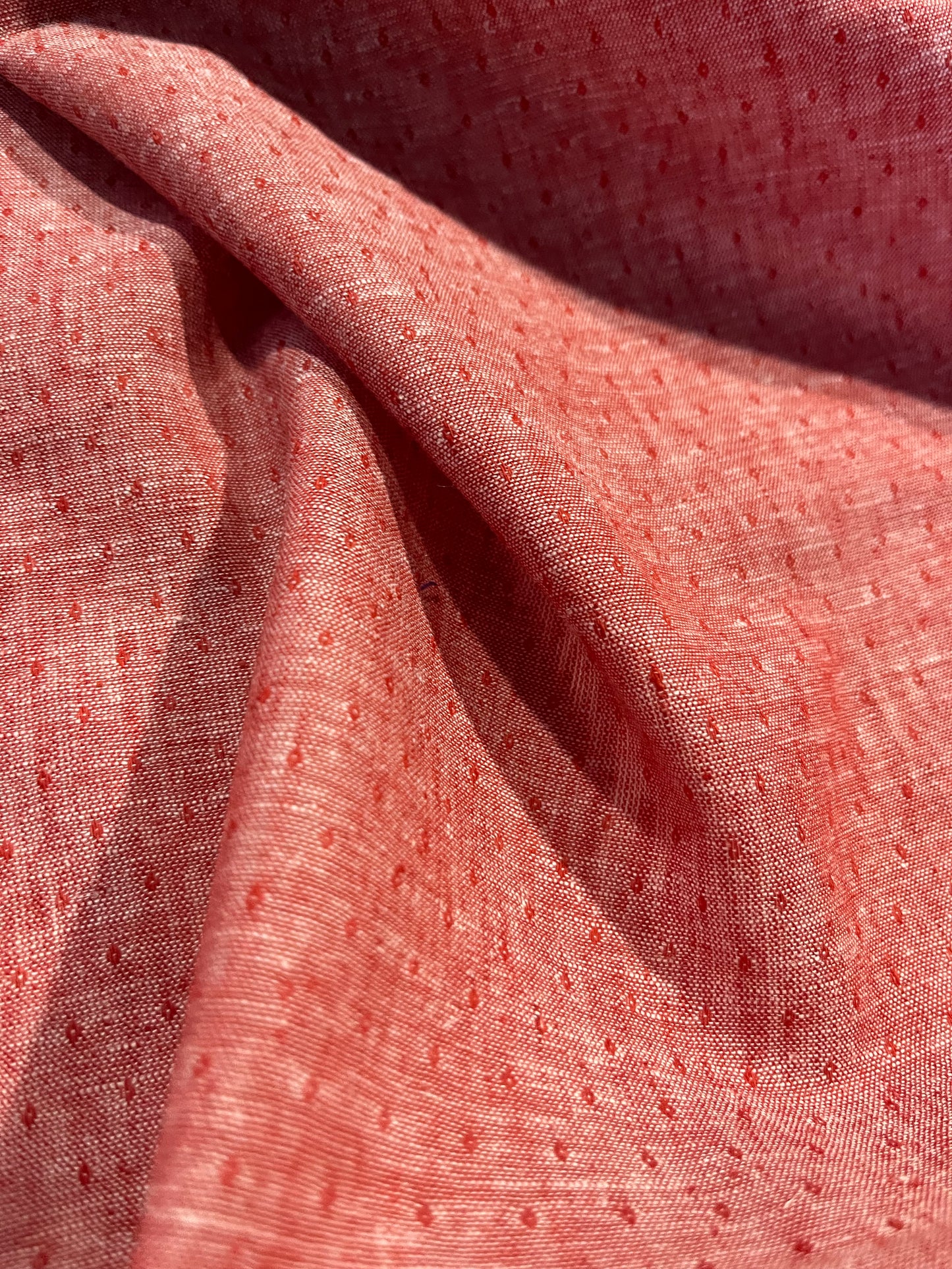 BAKU 014 midweight linen/cotton jacquard terre cuite