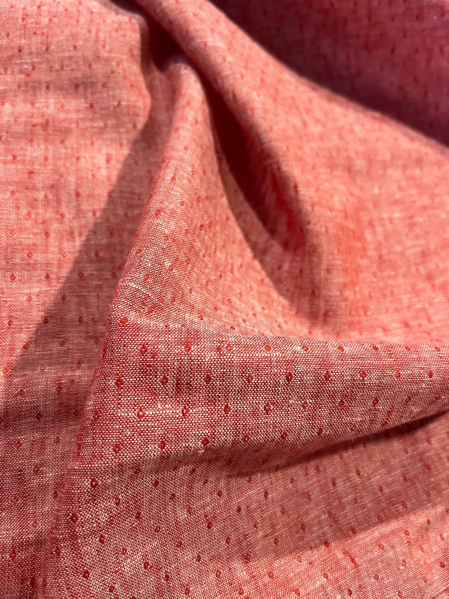 BAKU 014 midweight linen/cotton jacquard terre cuite