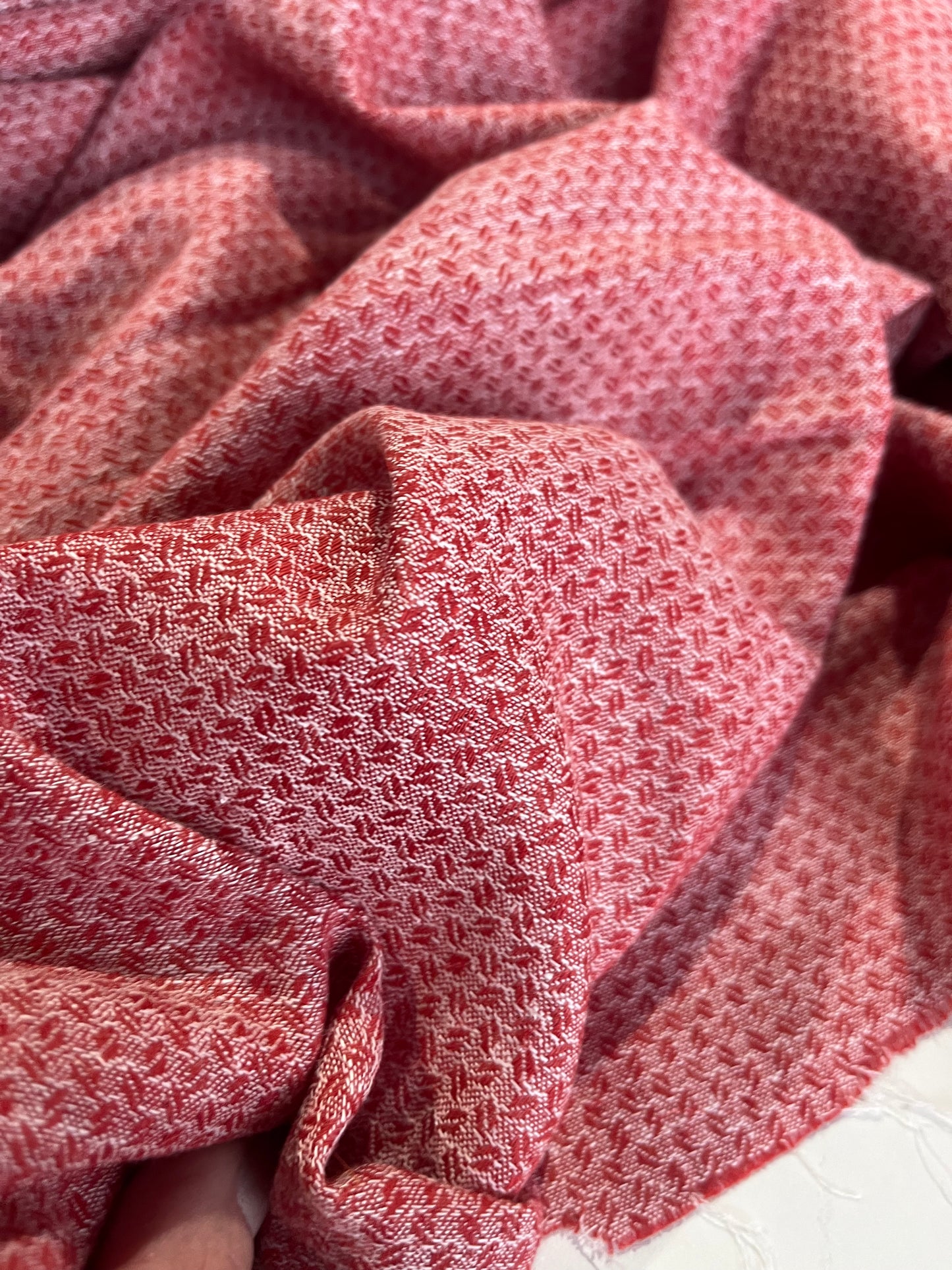 BAKU 015 midweight linen/cotton jacquard terre cuite