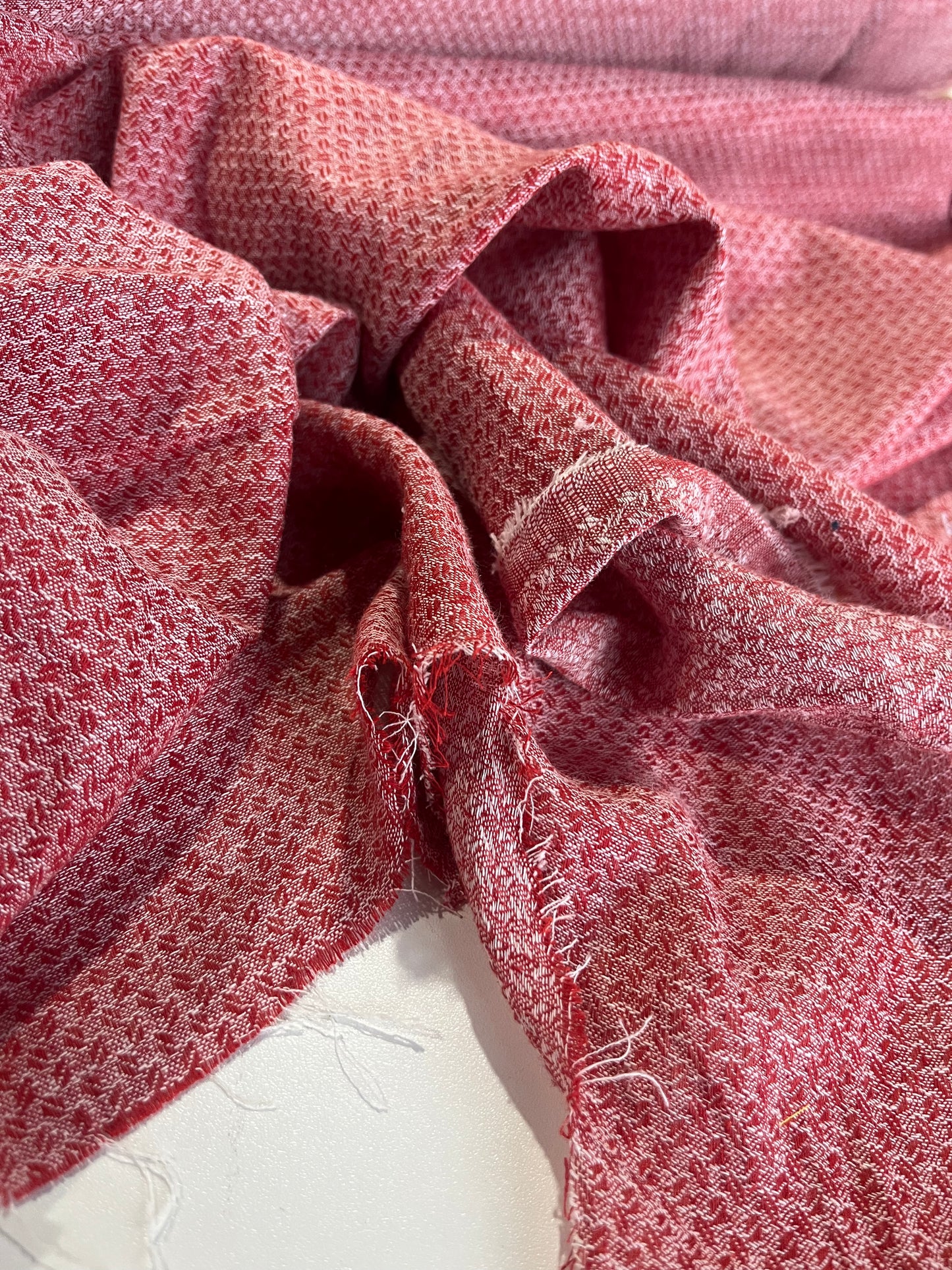 BAKU 015 midweight linen/cotton jacquard terre cuite