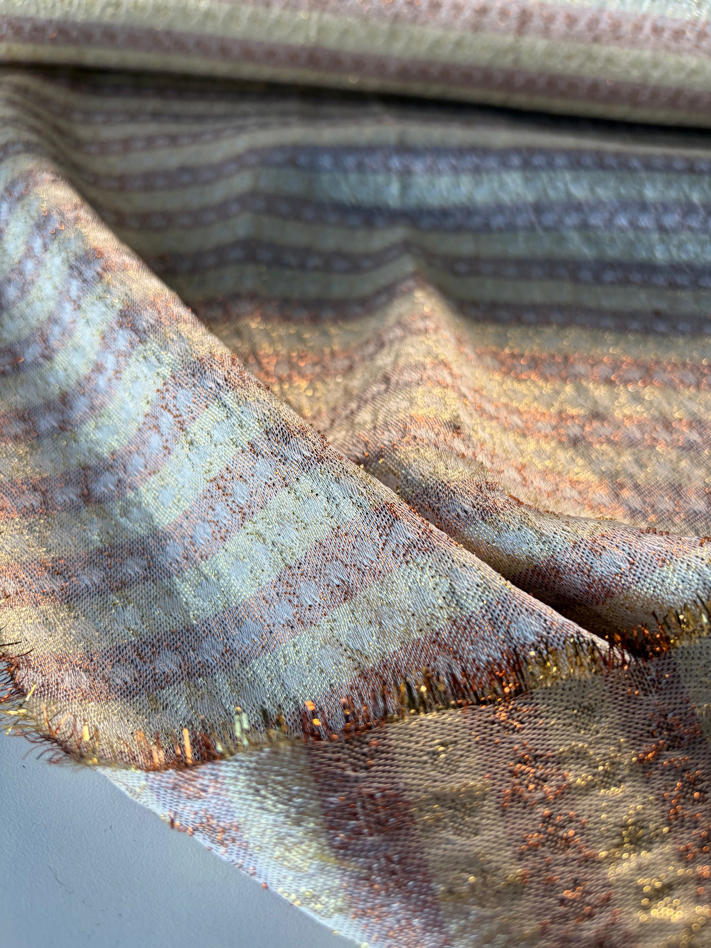 RALPH 001 sand/gold light jacquard stripes