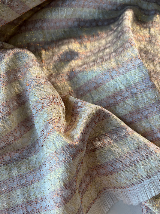 RALPH 001 sand/gold light jacquard stripes