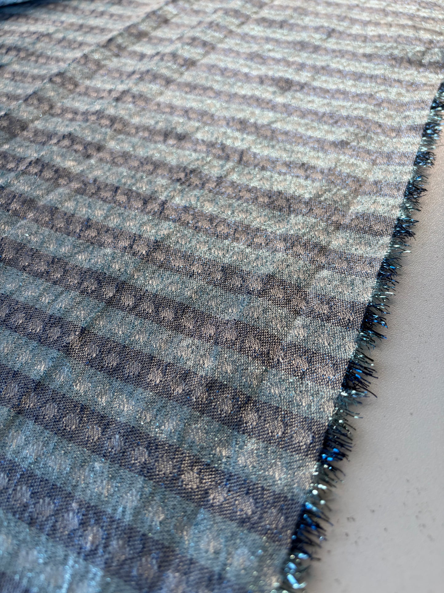 RALPH 002 blue/silver light jacquard stripes