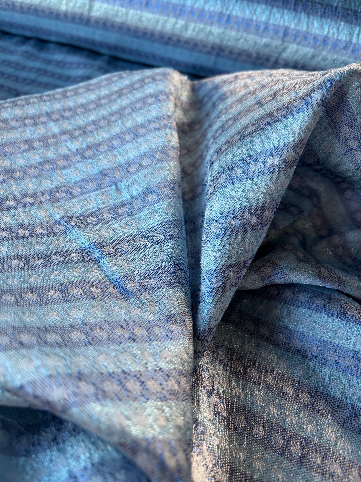 RALPH 002 blue/silver light jacquard stripes