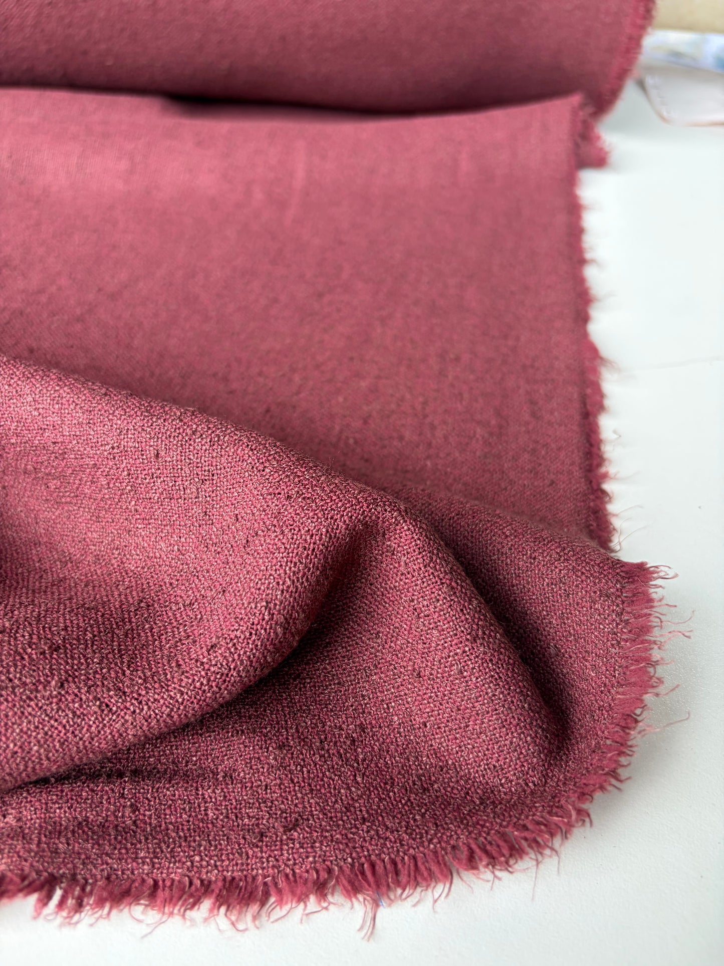 LC BRUCE 034 linen crêpe burgundy