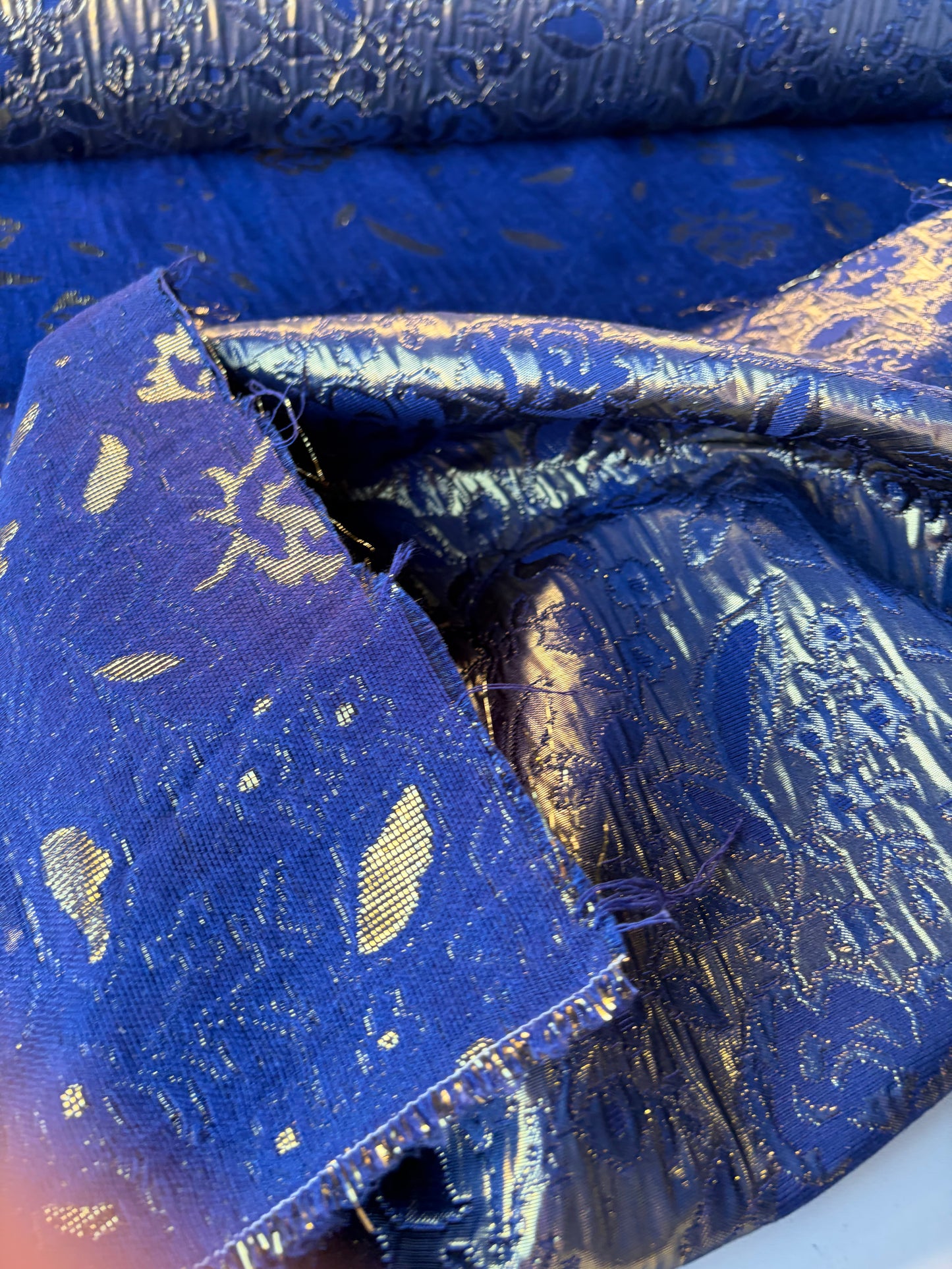 RALPH 004 indigo/gold cotton jacquard